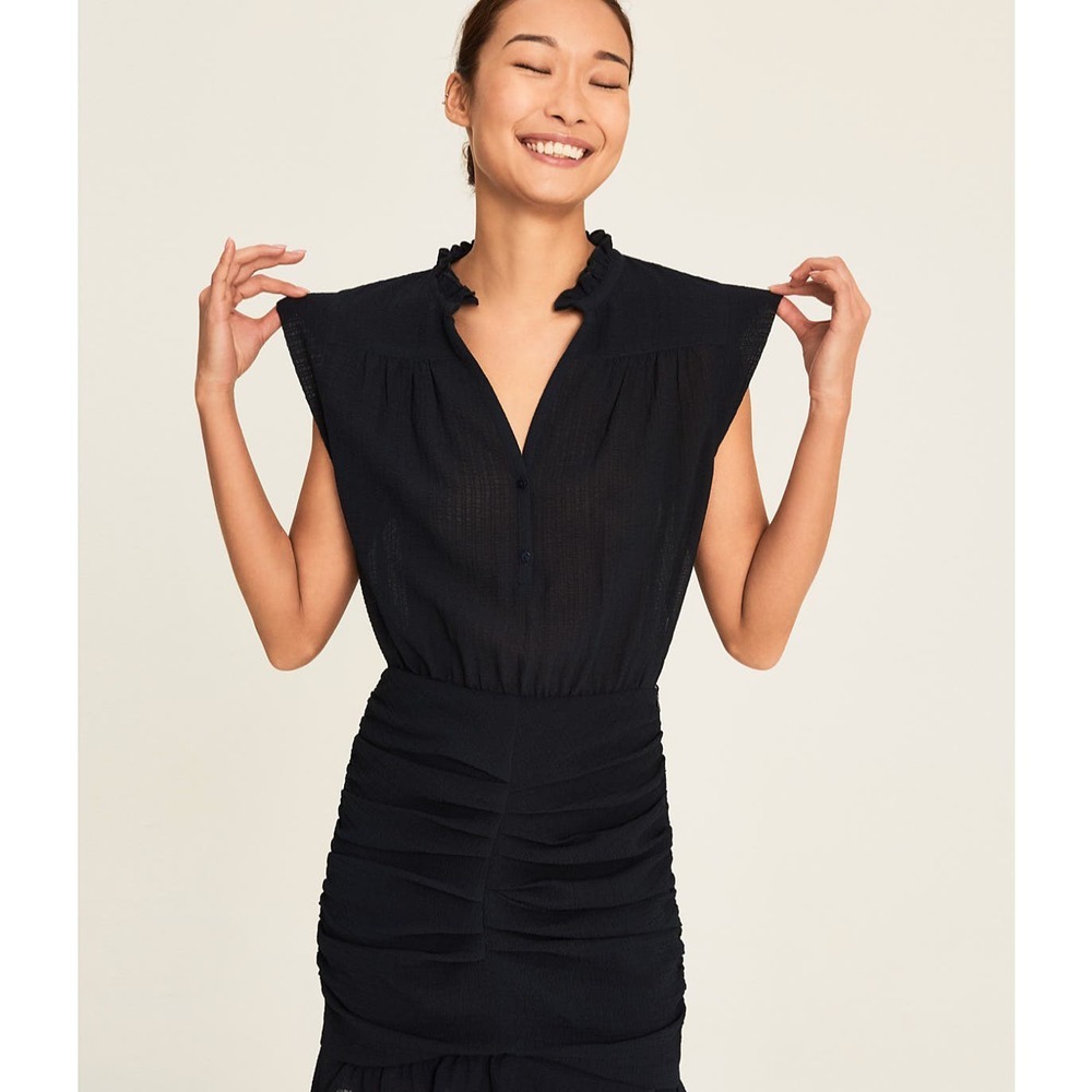 Ba&Sh Isa Dress Dark Navy, Size 1(small) NWT